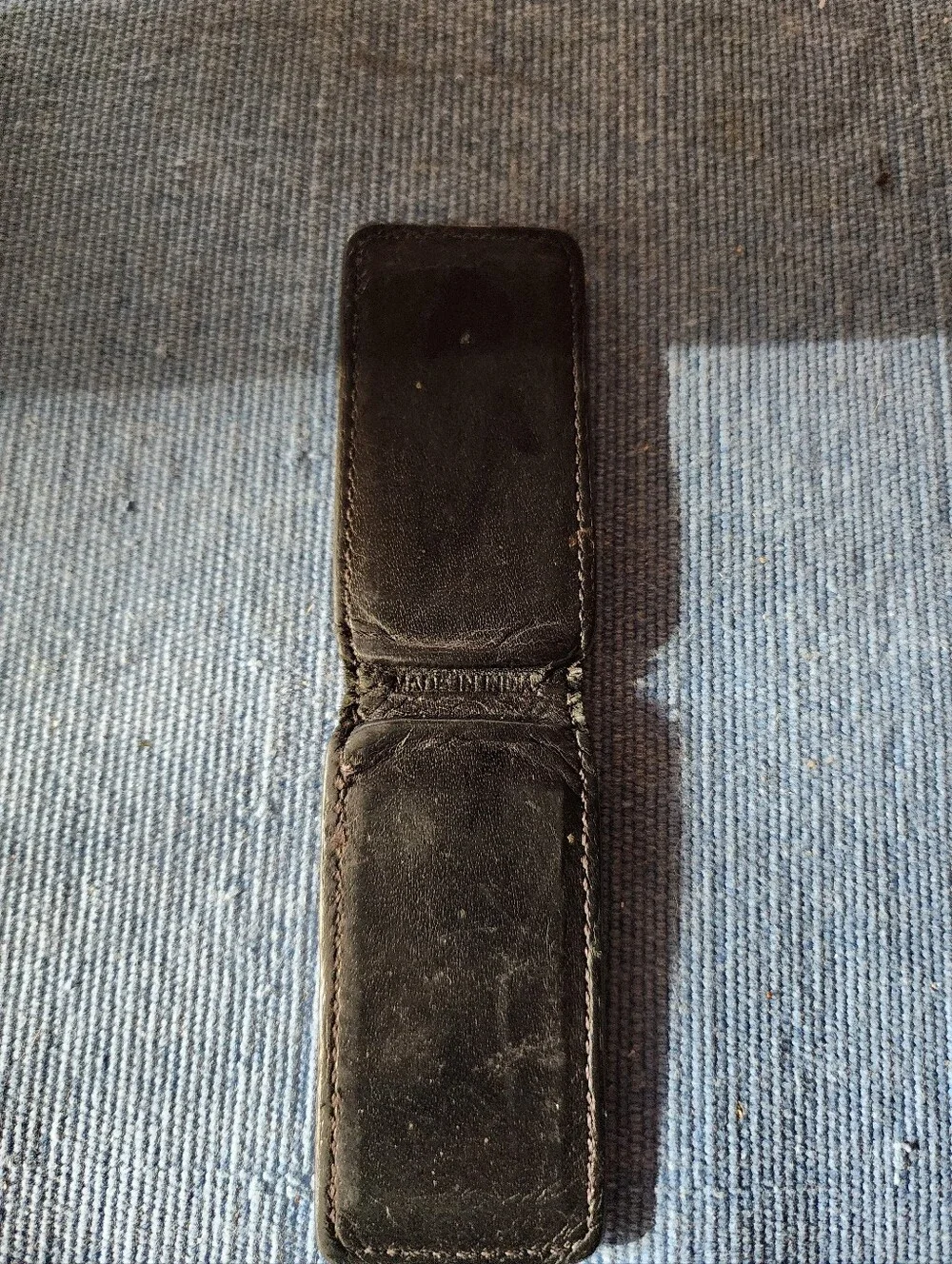 Coach Black Leather Money Clip/Card Holder